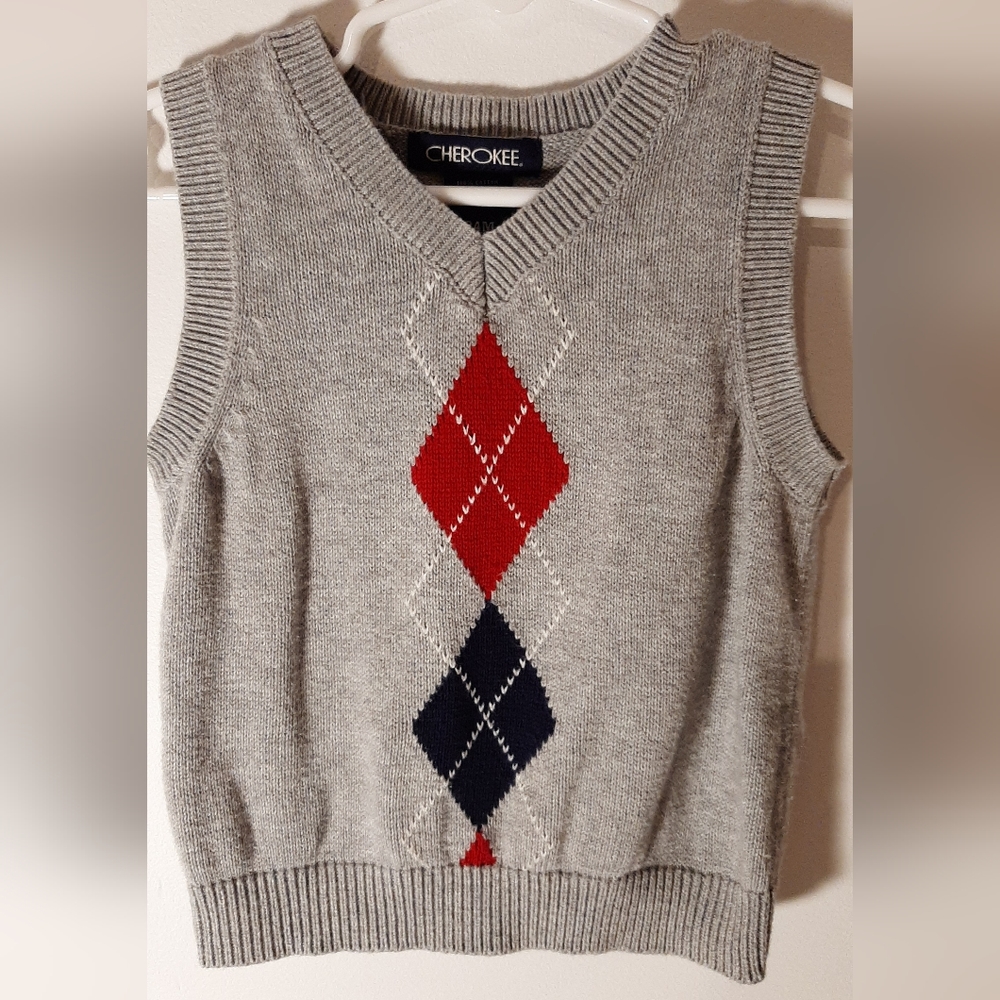 Boys Cherokee Gray Vest Sweater 24mths